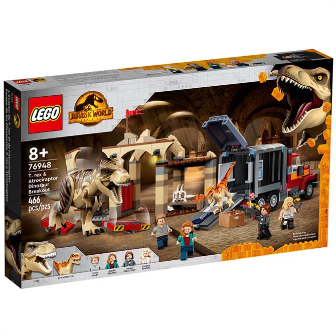 Lego T-Rex & Atrociraptor Dinosaur Breakout 76948